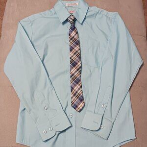 IZOD "Stretch Button-Down Shirt & Tie Set" {Size - Boys 10r}